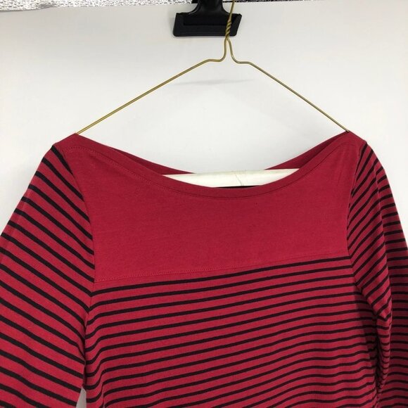 NWT- Reitman's Red & Black Striped 3/4 Sleeve T shirt XS - Picture 13 of 16